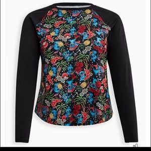 Torrid Disney Lilo & Stitch Layering Swim Shirt Rashguard